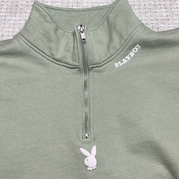 Playboy By PacSun Mode Quarter Zip Sweatshirt Men’s Size L - Picture 10 of 13